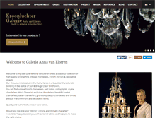 Tablet Screenshot of kroonluchtergalerie.com
